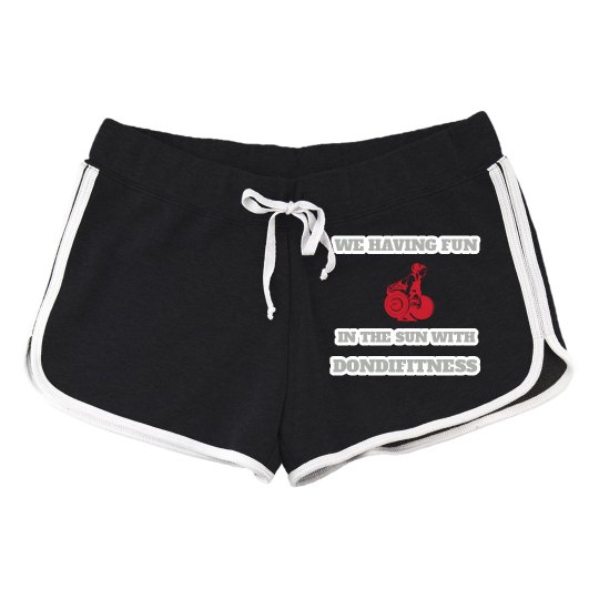DONDIFITNESS LADIES CHEER SHORTS