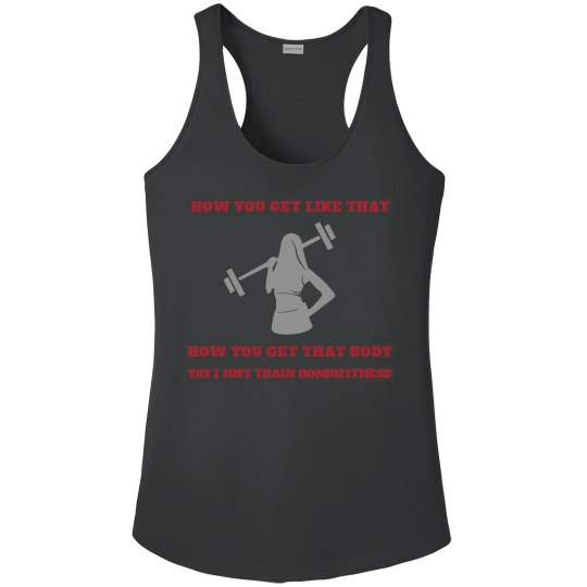 DONDIFITNESS LADIES RACERBACK TANK TOP DONDIFITNESS LADIES RACERBACK TANK TOP