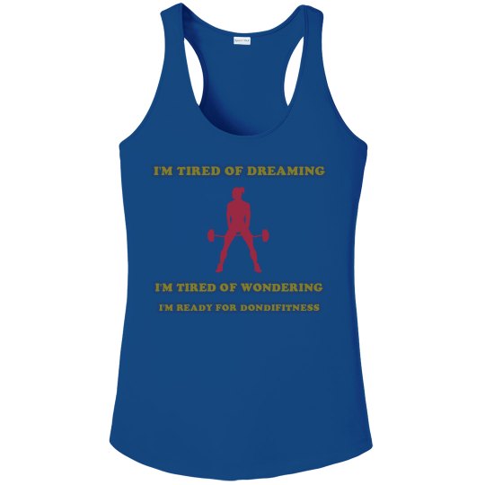 DONDIFITNESS LADIES RACERBACK TANK TOP DONDIFITNESS LADIES RACERBACK TANK TOP