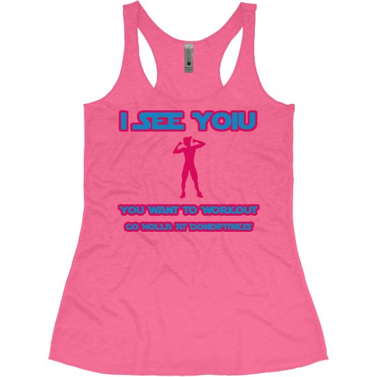 DONDIFITNESS LADIES RELAX RACERBACK TANK TOP DONDIFITNESS LADIES RELAX RACERBACK TANK TOP