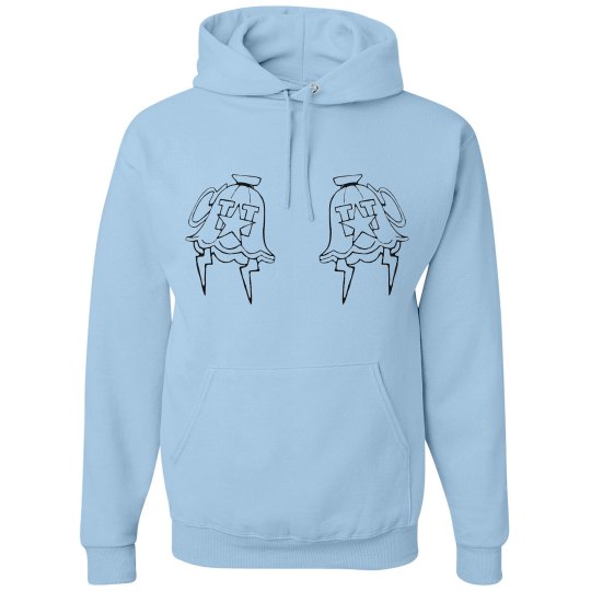 DOUBLE MONIKER BLK HOODIE 