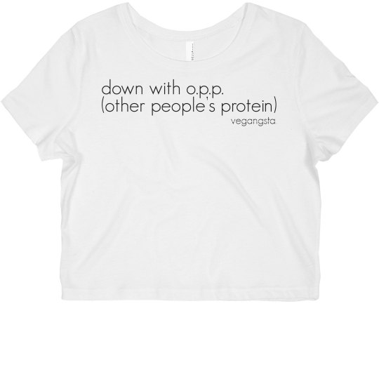 down with o.p.p. crop crew top