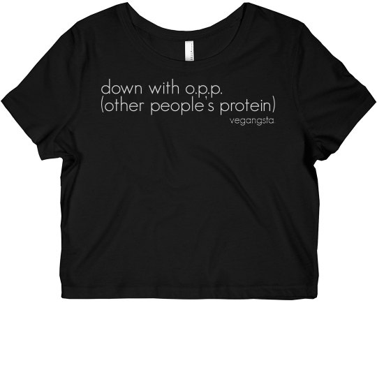 down with o.p.p. crop crew top