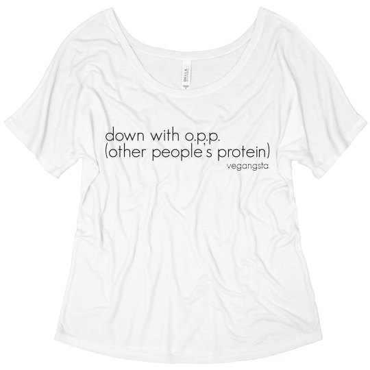 down with o.p.p. simple tee
