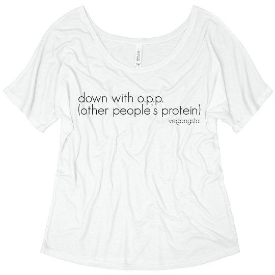 down with o.p.p. simple tee