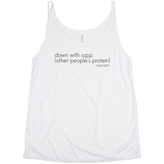down with o.p.p. slouchy tank