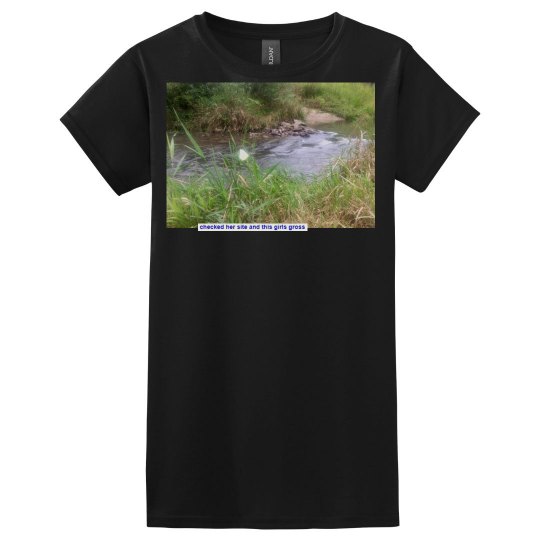 Dreamy Butterfly River Scene Photo Fitted Tee Shirt