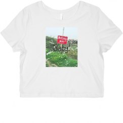 Ladies Slim Fit Crop Top Tee