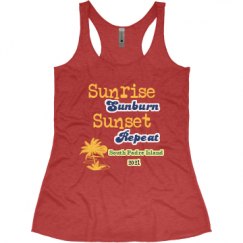 Ladies Slim Fit Super Soft Racerback Triblend Tank