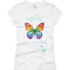 Rainbow butterfly top