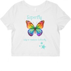 Ladies Slim Fit Crop Top Tee