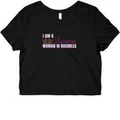 Ladies Slim Fit Crop Top Tee