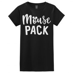 Mouse pack women's black t shirt.
