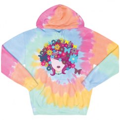 Unisex Tie-Dye Fleece Hoodie
