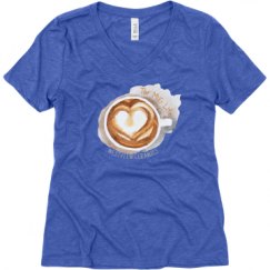 Ladies Relaxed Fit Super Soft Triblend V-Neck Tee