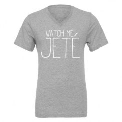 Unisex CVC Jersey V-Neck T-Shirt