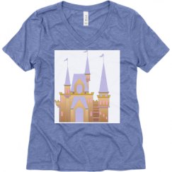 Ladies Relaxed Fit Super Soft Triblend V-Neck Tee