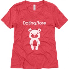 Ladies Relaxed Fit Super Soft Triblend V-Neck Tee