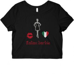 Ladies Slim Fit Crop Top Tee