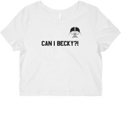 Ladies Slim Fit Crop Top Tee