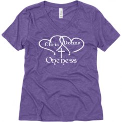 Ladies Relaxed Fit Super Soft Triblend V-Neck Tee