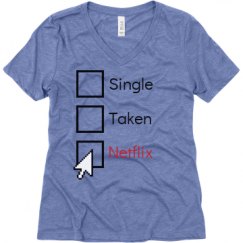 Ladies Relaxed Fit Super Soft Triblend V-Neck Tee