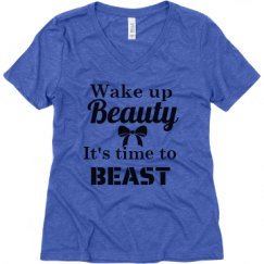 Ladies Relaxed Fit Super Soft Triblend V-Neck Tee