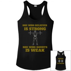 DONDIFITNESS LADIES RACERBACK TANK TOP SLIM FIT