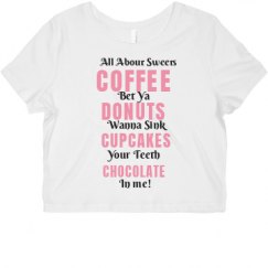 Ladies Slim Fit Crop Top Tee