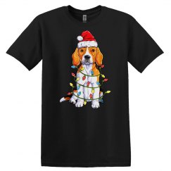Beagle Christmas Beagle Santa Christmas Lights Happy Ho
