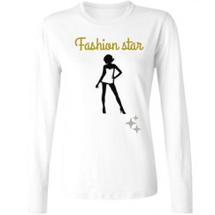 Ladies Relaxed Fit Basic Long Sleeve Tee
