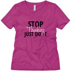 Ladies Relaxed Fit V-Neck Tee