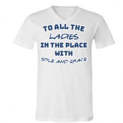 Unisex V-Neck Jersey Tee