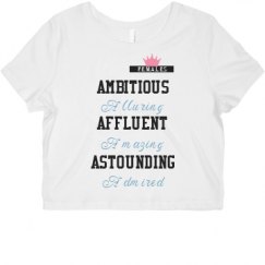 Ladies Slim Fit Crop Top Tee