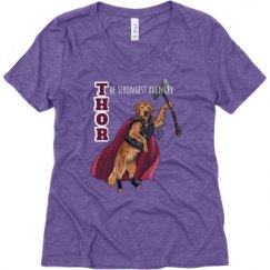 Ladies Relaxed Fit Super Soft Triblend V-Neck Tee