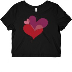 Ladies Slim Fit Crop Top Tee