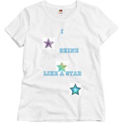 I shine like a star white top
