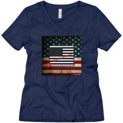 Ladies Relaxed Fit V-Neck Tee