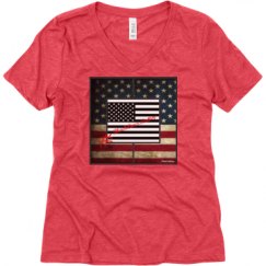 Ladies Relaxed Fit Super Soft Triblend V-Neck Tee