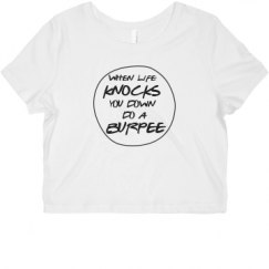 Ladies Slim Fit Crop Top Tee