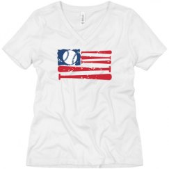 Ladies Relaxed Fit V-Neck Tee