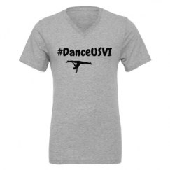 Unisex CVC Jersey V-Neck T-Shirt