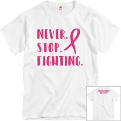 White tee w/verbiage graphic