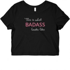 Ladies Slim Fit Crop Top Tee