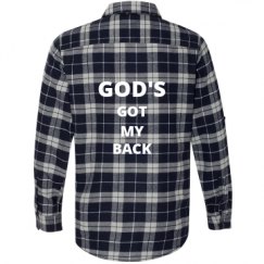 Unisex Long Sleeve Plaid Flannel Shirt