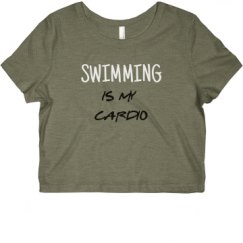 Ladies Slim Fit Crop Top Tee