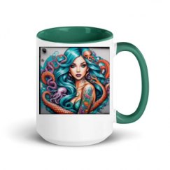 15oz Ceramic Mug with Color Inside