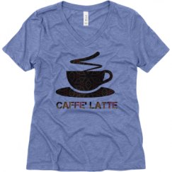 Ladies Relaxed Fit Super Soft Triblend V-Neck Tee