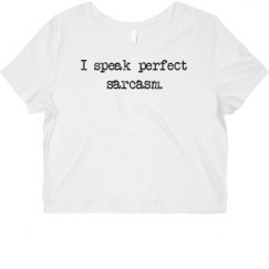 Ladies Slim Fit Crop Top Tee