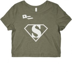 Ladies Slim Fit Crop Top Tee